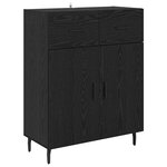 vidaXL Buffet Chêne noir 69 5 x 34 x 90 cm Bois d'ingénierie
