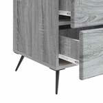 vidaXL Cabinet de chevet Sonoma gris 43 x 41 x 66 5 cm