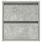 vidaXL Tables de chevet murales 2 Pièces gris béton 38x34x40 cm