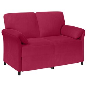 vidaXL Sofa 2 places Bordeaux 138 x 83 x 95 cm Velours