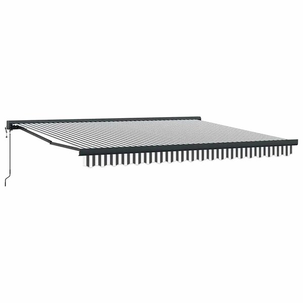 vidaXL Auvent rétractable anthracite et blanc 4x3 m tissu et aluminium