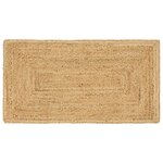 vidaXL Tapis de zone Beige 60 x 200 cm Jute