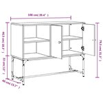 vidaXL Buffet chêne fumé 100x40x79 5 cm bois d'ingénierie
