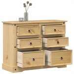 vidaXL Commode Corona 120x48x91 cm bois massif de pin