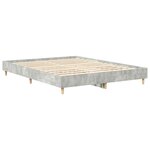 vidaXL Cadre de lit sans matelas gris béton 140x200 cm bois ingénierie