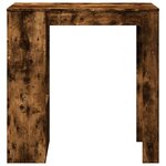 vidaXL Table de bar avec étagères chêne fumé bois d'ingénierie