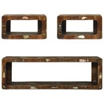 vidaXL Meuble TV avec Rangement 3 Pièces Bois massif de récupération