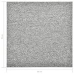 vidaXL Dalles de tapis de sol 20 Pièces 5 m² 50x50 cm Gris clair