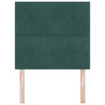 tête de lit LED vidaXL vert foncé 100 cm en velours