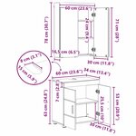 vidaXL Ensemble de mobilier de salle de bain avec tiroir TULUM Blanc