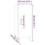 vidaXL Buffet Blanc 34 5x34x90 cm Bois d'ingénierie