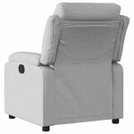 vidaXL Fauteuil inclinable électrique Gris clair Tissu
