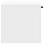 vidaXL Meuble TV mural Montage mural Blanc brillant 59 5 x 31 x 30 cm