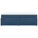 vidaXL Sommier à lattes de lit avec matelas bleu 120x190 cm tissu