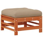 vidaXL Ensemble de salon de jardin 7 Pièces Brun cire Bois de pin massif
