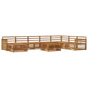 vidaXL Ensemble de canapés d'extérieur 9 pc Naturel
