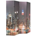 vidaXL Cloison de séparation pliable 160x170 cm New York la nuit