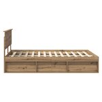 vidaXL Cadre de lit Chêne artisan 150 x 200 cm Bois d'ingénierie
