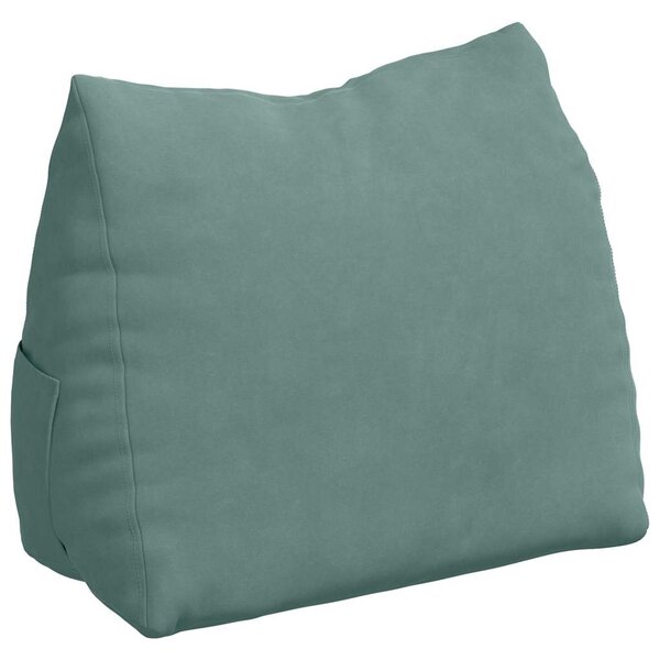 vidaXL Coussin de Dos Vert Mer 45 x 20 x 35 cm Tissu en velours côtelé