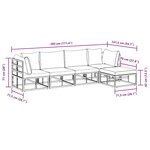 vidaXL Ensemble de canapé de jardin avec coussin 5 Pièces Noir Aluminium