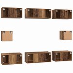 vidaXL Ensemble de meubles TV 8 Pièces Bois ancien Bois d'ingénierie