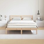 Lit vidaXL avec têtière 140x220 cm en bois de pin massif