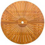 vidaXL Table de jardin pliante Naturel Ø90 x 75 cm
