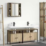 vidaXL Ensemble de Meubles de Salle de Bain 3 Pièces Chêne sonoma