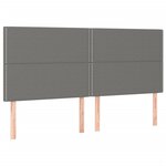 vidaXL Sommier à lattes de lit avec matelas Gris foncé 200x200cm Tissu