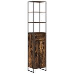 vidaXL Ensemble de mobilier de salle de bain avec tiroir Chêne fumé