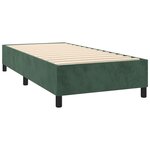 vidaXL Sommier à lattes de lit et matelas et LED Vert foncé 90x200cm