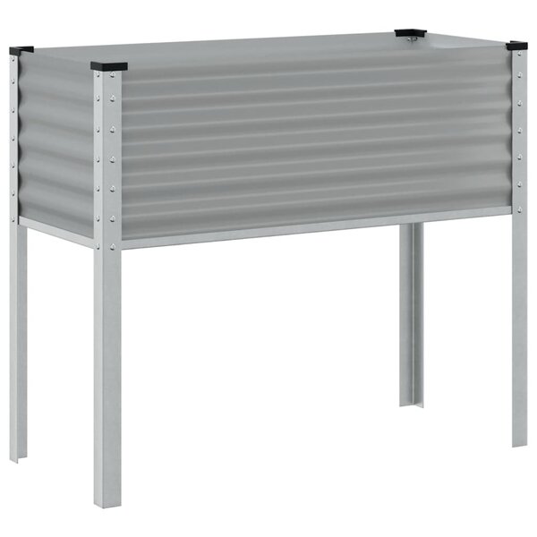 vidaXL Jardinière gris 100x45x90 cm acier