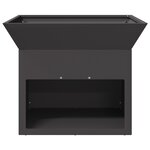 vidaXL Braise Noir 50 x 50 x 40 cm Acier