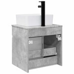 vidaXL Meuble de lavabo mural Gris béton 49 x 41 x 63 cm