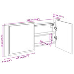 vidaXL Armoire à miroir à LED de bain gris sonoma 100x12x45 cm