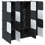 vidaXL Cubes de rangement 16 Pièces avec tiges de suspension PP
