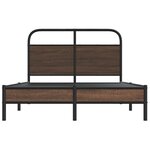 vidaXL Cadre de lit sans matelas 120x200 cm chêne marron