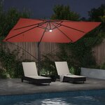 vidaXL Parasol Terre cuite 351 x 250 x 253 cm Polyester et Aluminium