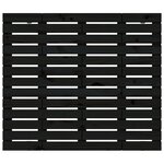 vidaXL Tête de lit murale Noir 81x3x91 5 cm Bois massif de pin