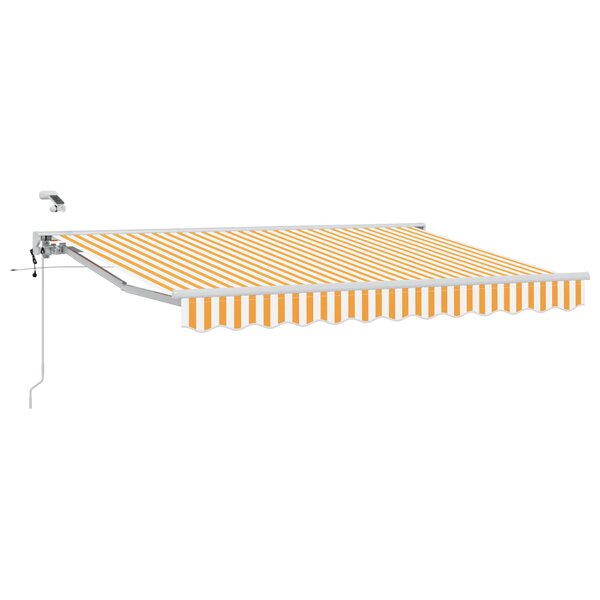 vidaXL Auvent rétractable électrique Jaune et blanc 2 5 x 2 m