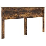 vidaXL Lit de Rangement Chêne fumé 180 x 200 cm Bois d'ingénierie