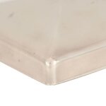 vidaXL Bouchons de poteau de clôture pyramidaux 6 Pièces Inox 71x71 mm