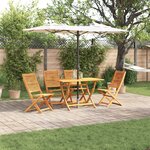 vidaXL Ensemble de Salle à Manger de Jardin 5 pièces en Bois Massif d'Acacia