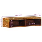 VidaXL Meuble TV mural 80x30x19 cm bois massif d'acacia