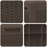 vidaXL Boîte de stockage de jardin Marron 119x48x60 cm Polypropylène