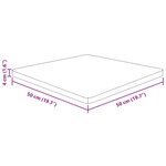 vidaXL Dessus de table carré Marron clair 50x50x4 cm Bois chêne traité