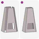 vidaXL Braise Noir 50 x 35 x 100 cm Acier laminé à froid