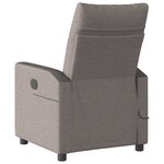 vidaXL Fauteuil de massage inclinable électrique Taupe Tissu