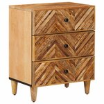 vidaXL Table de chevet Marron 50 x 33 x 60 cm Bois de mangue massif