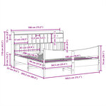 vidaXL Cadre de lit sans matelas 180x200 cm bois massif de pin